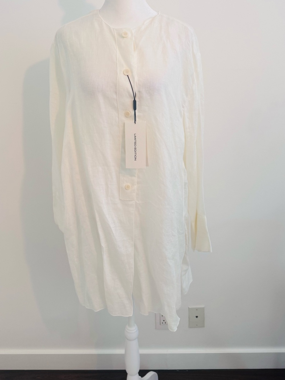 Lightweight Cream New with tags beautiful Cream Linen shirt with back detail
